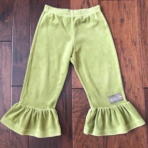 Matilda Jane Green Big Ruffles Pants size 4